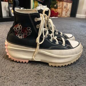 Converse Women's Black Platform Sneakers Size 6.5